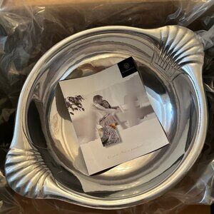 (NIB) Wilton Armentale SCALLOP HANDLE - SILVER Tray Dish 356408